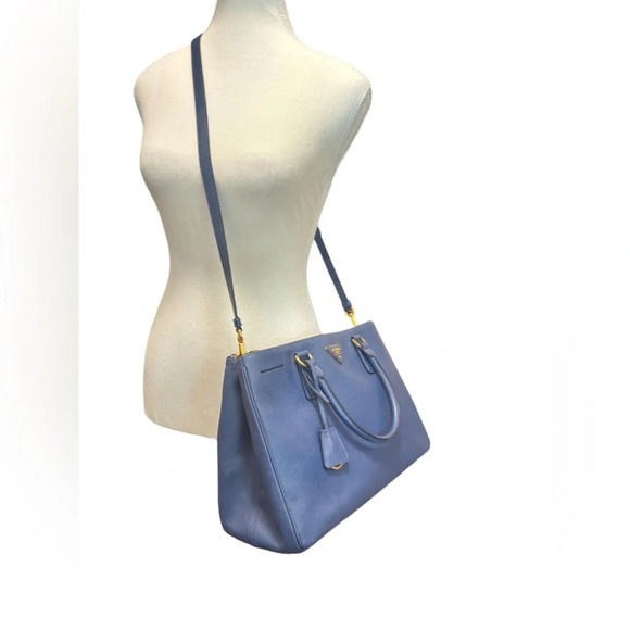 PRADA Galleria Lux Large Saffiano Double Zip Satchel Tote - Picture 2 of 16